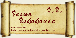 Vesna Uskoković vizit kartica
